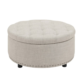 Tufted Storage Ottoman With Upholstery
