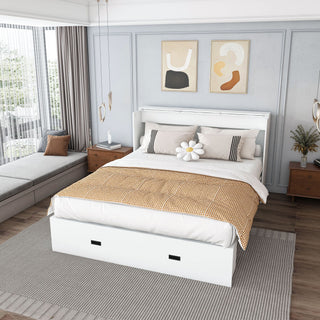 Full Murphy Bed With Storage Drawers, Charging Station, Foldable Panels, And Silent Swivel Wheels