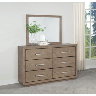 Gibbons - 6 Drawer Dresser And Mirror Set - Brown