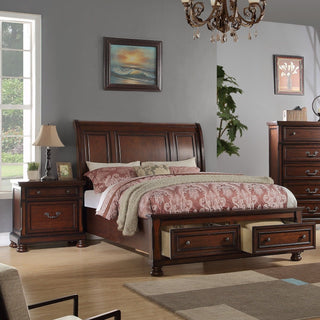 3 Piece Bedroom Set, Bed With 2 Nightstands
