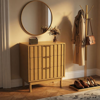 Fluted 3 Drawer Dresser