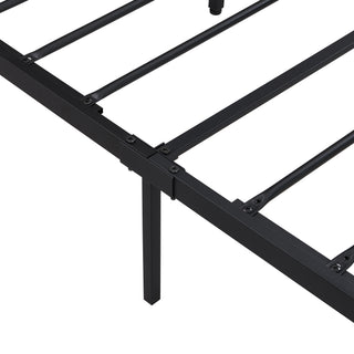Platform Bed Frame With Wooden Headboard And Footboard, USB Liner