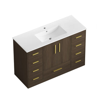 Bathroom Vanity With Abundant Storage 2 Soft Close Doors And 9 Drawers