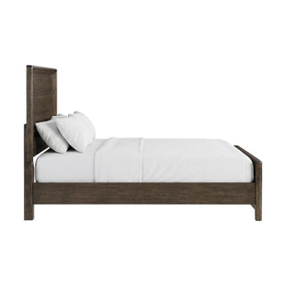 Panel Bed Frame With Unique Headboard And Included Slats