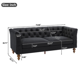 Chesterfield Sofa With Flared Arms For Living Room