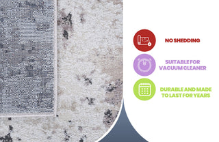Payas - 8' X 10' Abstract Area Rug - Cream / Brown
