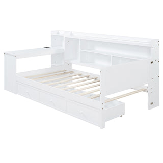 Daybed With 3 Drawers USB Ports And Desk