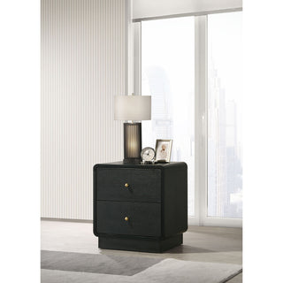 Burton - 2 Drawer Nightstand - Black