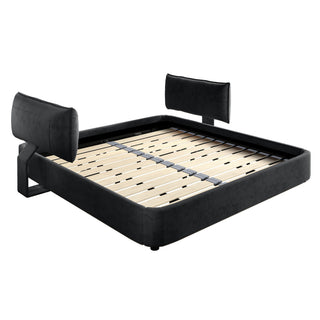 Cloud Bed Frame With Oversized Padded Movable Headboard