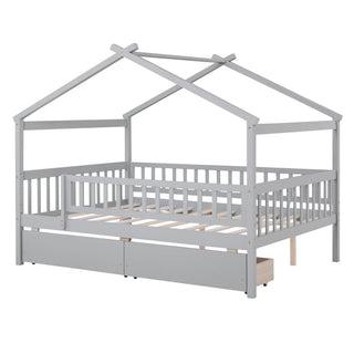 House Bed With 2 Drawers