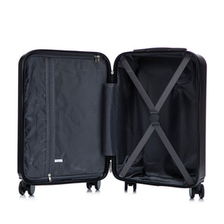 Luggage Set With Cosmetic Case, Combination Lock, Front Opening Design