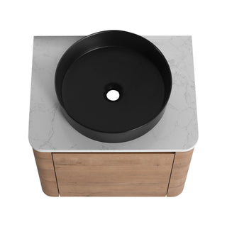 Wall Mounted Bathroom Vanity & Art Sink & 1 Soft Close Door