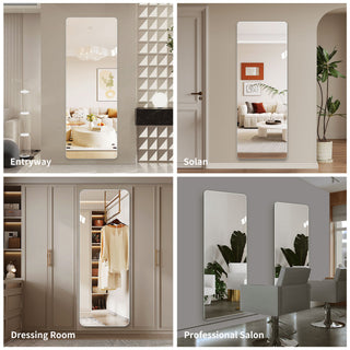 Full Body Round Corner Mirror For Living Room