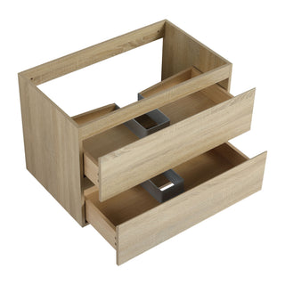 Wall Mounted Bathroom Vanity With Sink, 2 Soft Close Drawers