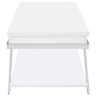 Briana - 2 Piece Coffee And End Table Set With Lift Top Legs - Gloss White
