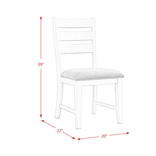 Park Creek - Ladder Back Side Chair (Set of 2) - Cottage White Finish