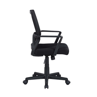 Ergonomic Height Adjustable Office Chair With Armrest - Black