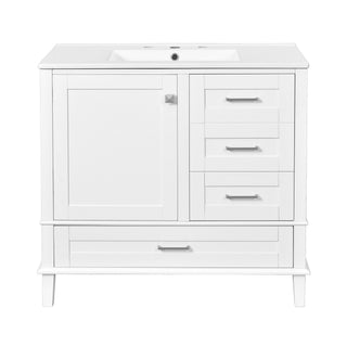 Bathroom Vanity, Modern Bathroom Cabinet With Sink Combo Set, Bathroom Storage Cabinet With A Soft Closing Door And 3 Drawers, Solid Wood Frame