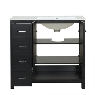 Modern Bathroom Vanity With Sink Top, 2 Doors And 2 Drawers