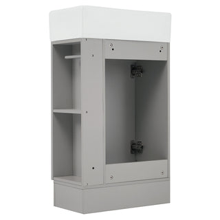 Modern Bathroom Vanity With Sink And 2 Tier Shelf