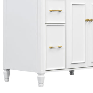 Freestanding Bathroom Vanity With Sink, Soft Close Door, Tip Out Drawer