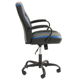 Ergonomic Office Chair With Armrests, Adjustable Design - Black / Blue