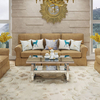 Square Coffee Table For Living Room - Silver