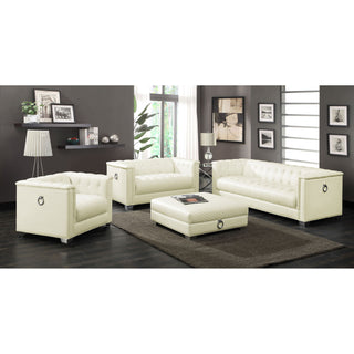 Cordelia - Square Ottoman - White