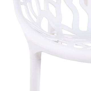 Dining Chair, Transparent Shell Design For Home (Set of 4) - White