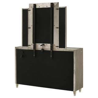 Mika - 8 Drawer LED Dresser With Mirror - Ivory