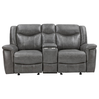 Carmen - Cool Motion Loveseat With Storage, With Reclining Function And Built In Storage - Gray