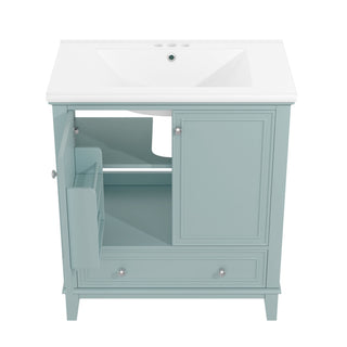 Modern Bathroom Vanity With Sink Combo, Doors And Drawer