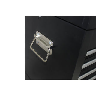 6 Drawer Lockable Tool Cabinet On Wheels, Steel Rolling Tool Chest With Detachable Toolbox