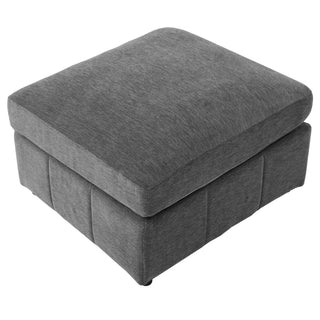 Modern Modular U-Shaped Sofa Bed With Movable Ottoman, USB Ports, Phone Holder