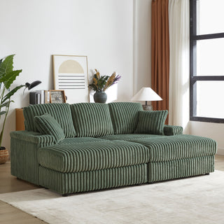 3 Seater Sofa With 2 Ottomans For Living Room