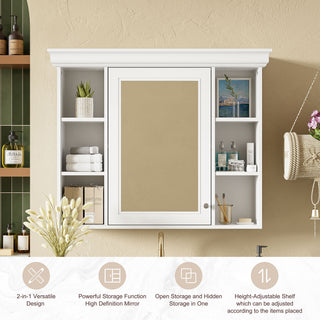 Wall Mounted Bathroom Storage Cabinet With Mirror Door