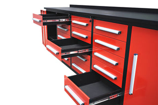 Storage Cabinet With Work Bench (15 Drawers And 2 Cabinets)