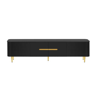 TV Stand For TVs, Media Console With 4 Spacious Cabinets For Living Room