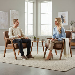 Accent Chair, Classic Mid Century Modern For Extra Seating