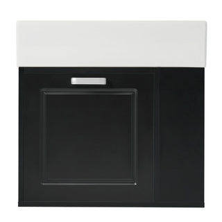Modern Wall Mounted Bathroom Vanity With Sink, Soft Close Drawer, Adjustable Shelf, Toilet Paper Holder
