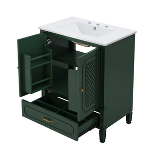 Bathroom Vanity With Sink, Soft Closing Door, Multi Functional Storage