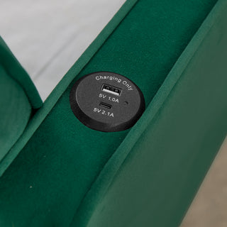 Daybed With Pop Up Trundle And USB Charging Armrest