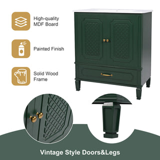 Bathroom Vanity With Sink, Soft Closing Door, Multi Functional Storage