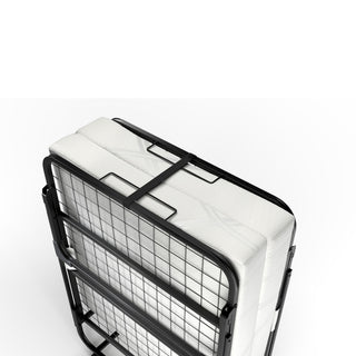 Folding Rollaway Bed With 4" Twin Mattress - White