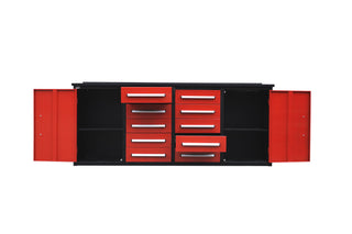 Storage Cabinets With Workbench (With 10 Drawers And 2 Cabinets)