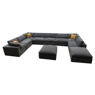 Custom Configuration Modular Sectional & Toss Pillows