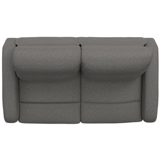 Manual Reclining Loveseat With Dual Seating Support For Living Room