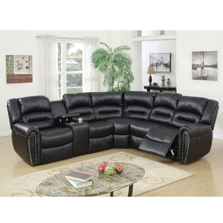 Reclining Sectional Sofa With Console