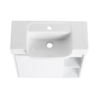 Wall Mounted Bathroom Vanity With Sink & Soft Close Door