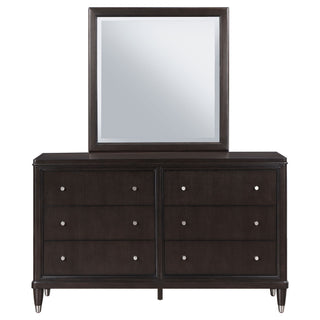 Navarro - 6 Drawer Dresser With Mirror - Brown